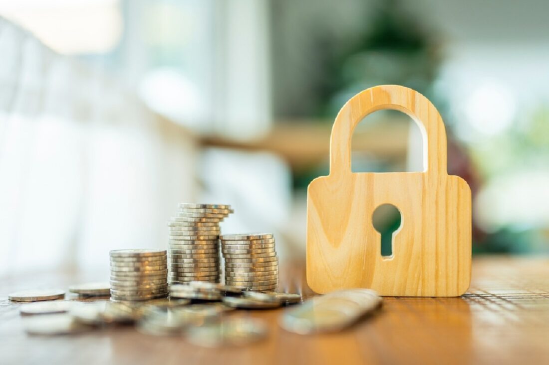 The,Symbol,Of,The,Lock,And,Pile,Of,Money,Represents