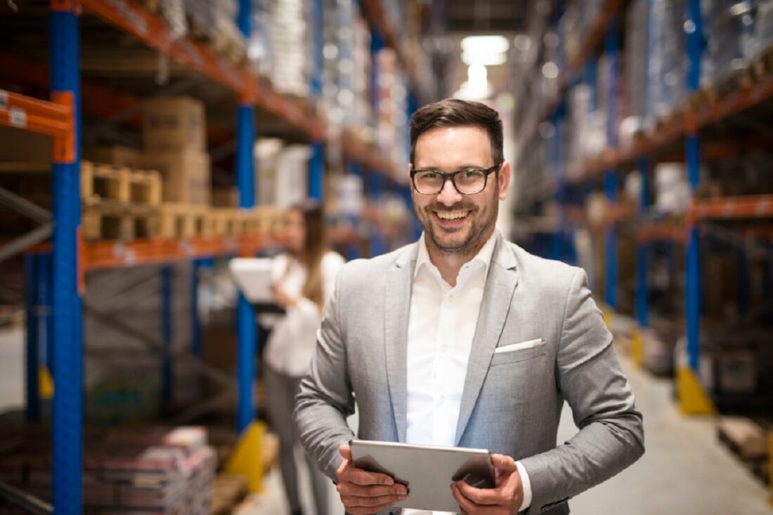 Portrait,Of,Successful,Middle,Aged,Caucasian,Manager,Businessman,Holding,Tablet