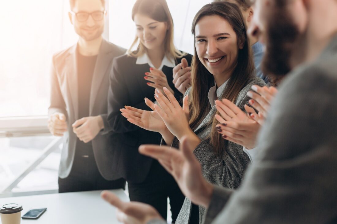 Great,Job!,Successful,Business,Team,Is,Clapping,Their,Hands,In